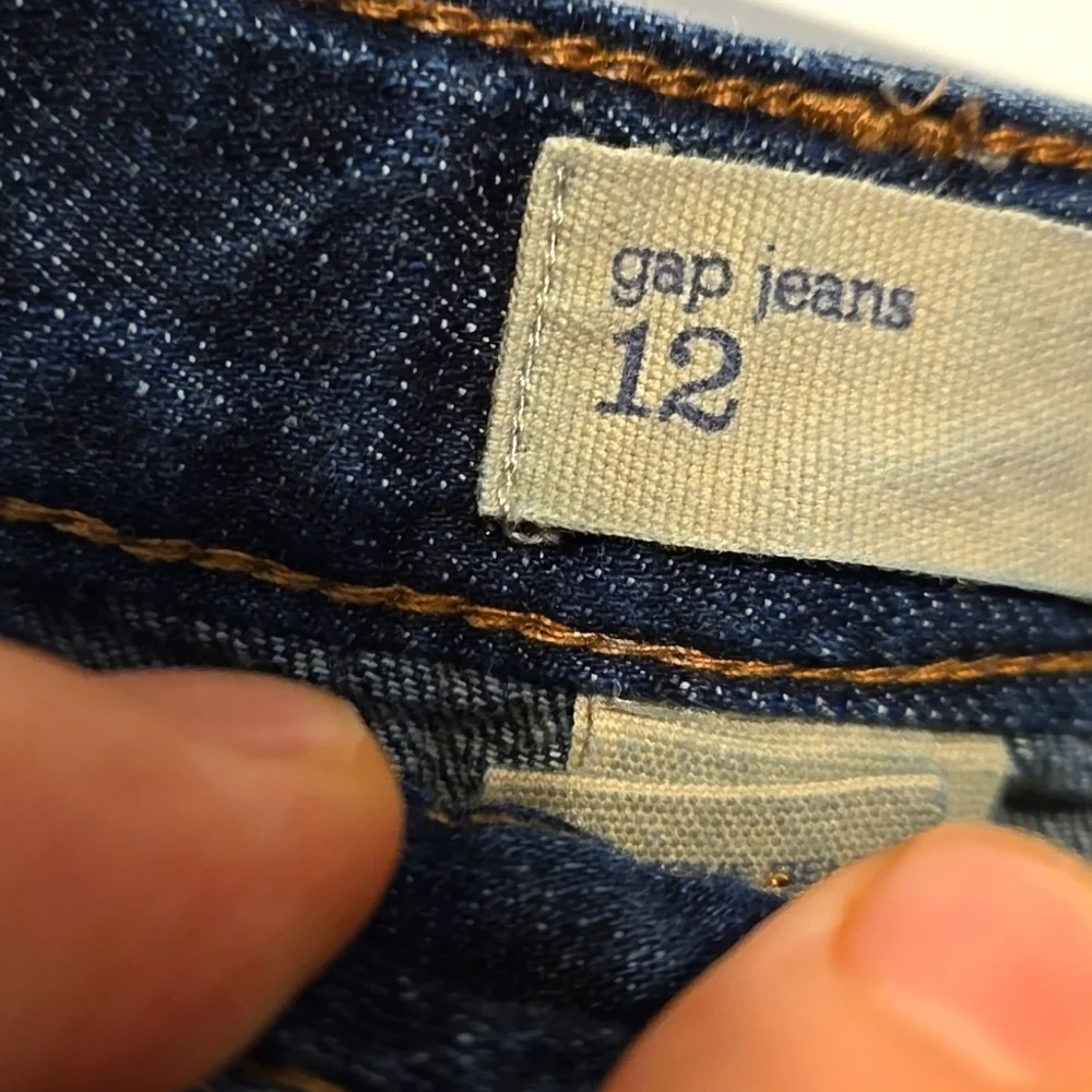 Gap Kids, Jean Skirt, Child's Sz 12, Ruffled Denim, 100% Cotton Skirt, Zipper
